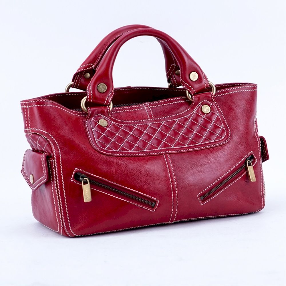 Appraisal: Celine Red Soft Quilted Leather Boogie Bag Celine Red Soft