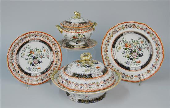 Appraisal: MASONS IRONSTONE PARTIAL DINNER SERVICE including dinner plates diameter inches