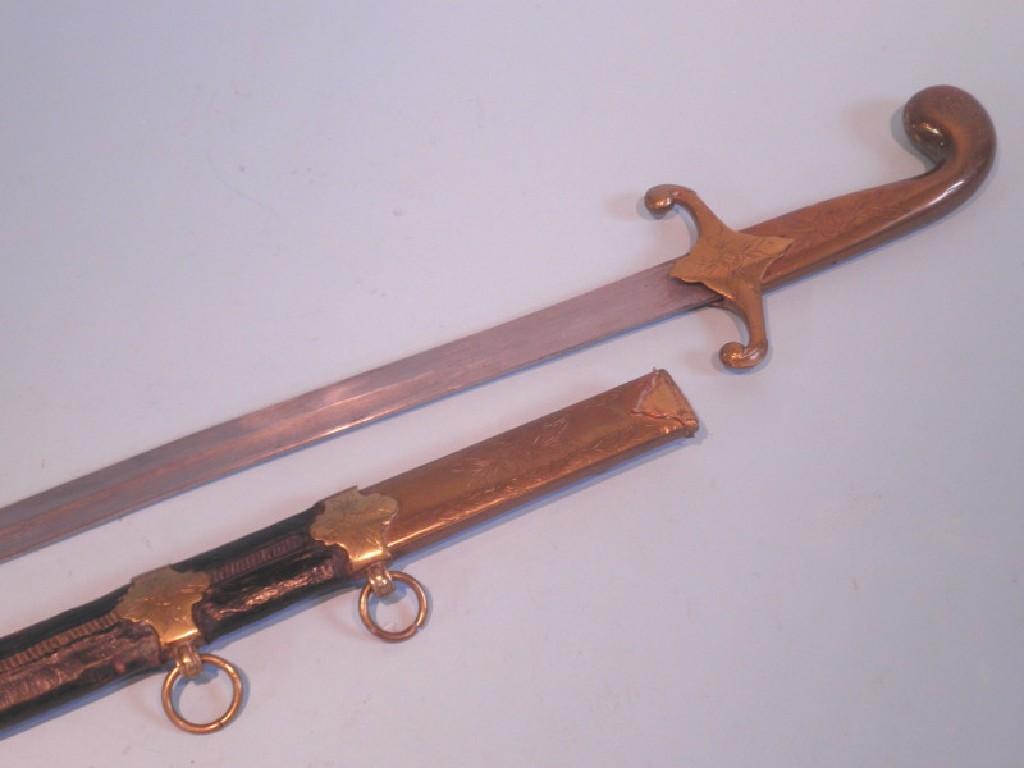 Appraisal: A thC dress sword with brass fittings and handle and