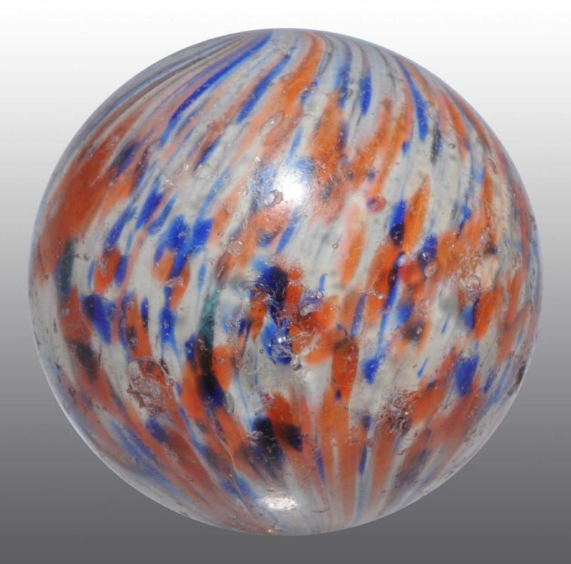 Appraisal: Onionskin Marble Description White base with pink and blue spots