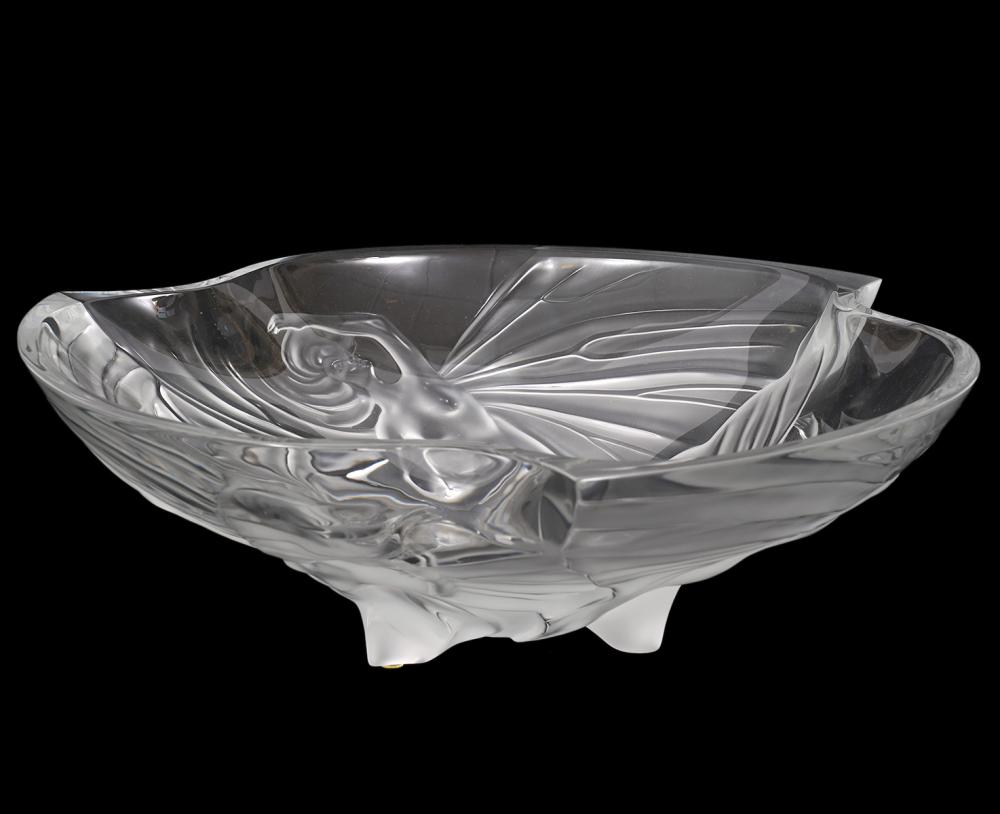 Appraisal: LARGE LALIQUE FRANCE CRYSTAL 'DAYDREAM' BOWLMarked Lalique France crystal bowl