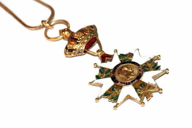 Appraisal: A TH CENTURY ENAMELED LEGION OF HONOUR some damage to