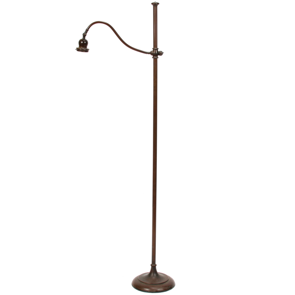 Appraisal: Handel bronze floor lamp with adjustable gooseneck armature very nice