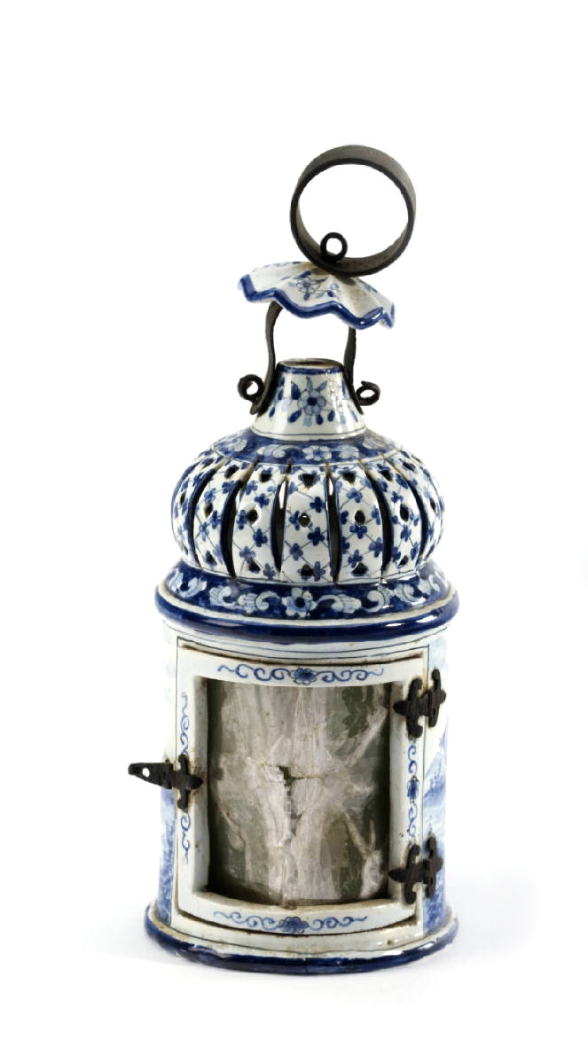 Appraisal: DUTCH DELFT BLUE AND WHITE LANTERN ANTONIUS PENNIS JR DE