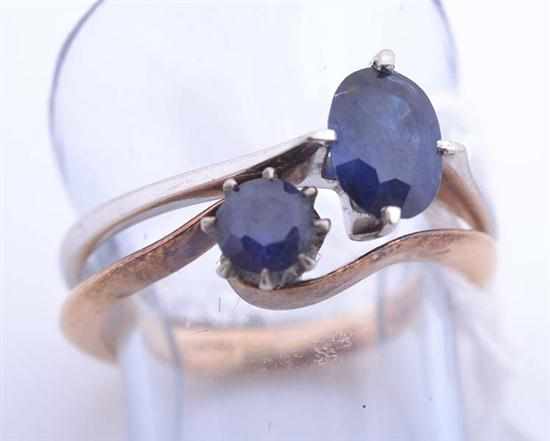 Appraisal: TWO SAPPHIRE SET DRESS RINGS ONE IN CT GOLD