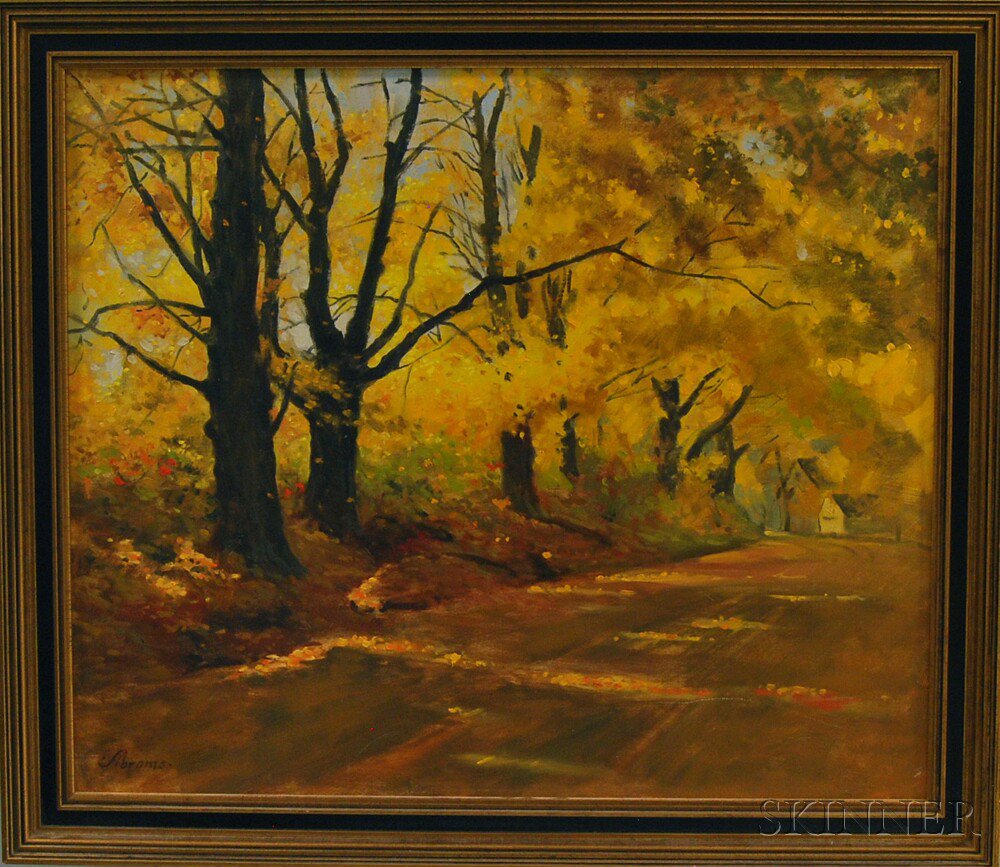 Appraisal: Herbert E Abrams American - Autumn in Connecticut Signed Abrams