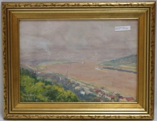 Appraisal: LOUIS CHARLES VOGT - OH CA WATERCOLORON PAPER DEPICTING THE