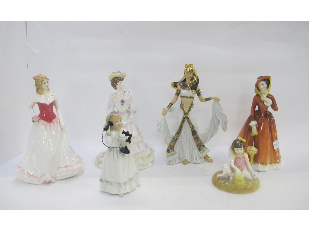 Appraisal: Four Royal Doulton figures including On The Beach HN Hello