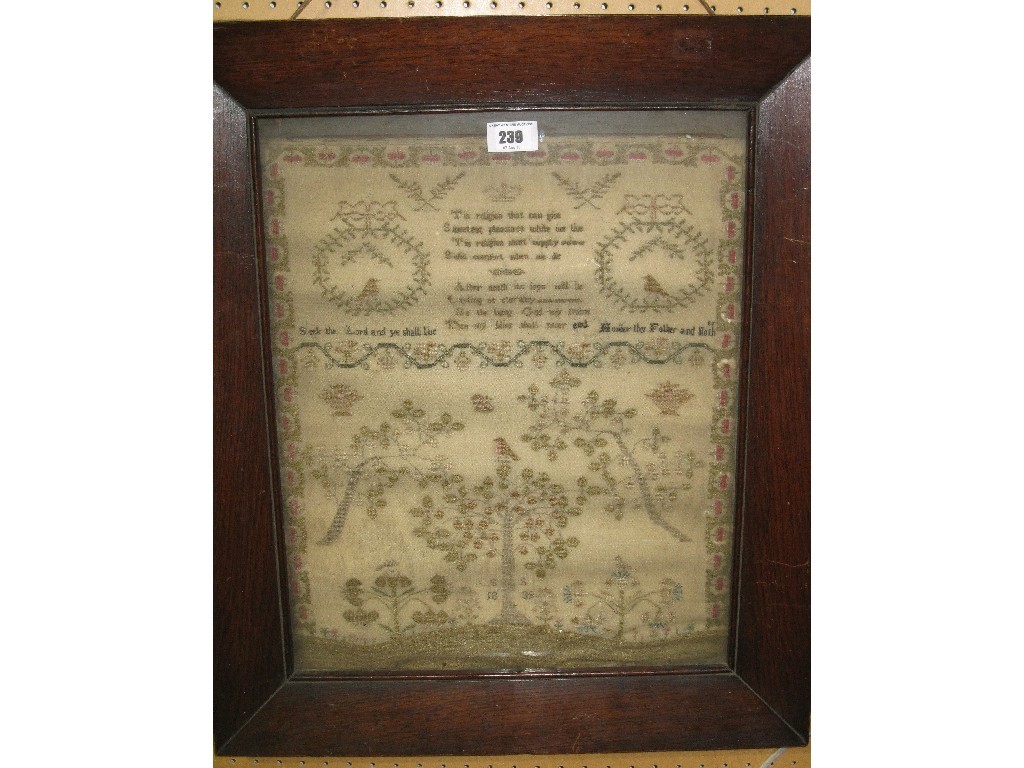 Appraisal: Framed sampler dated