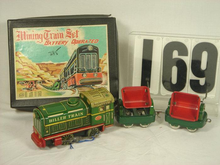 Appraisal: Tin Litho Battery Operated Japan made Train set in box