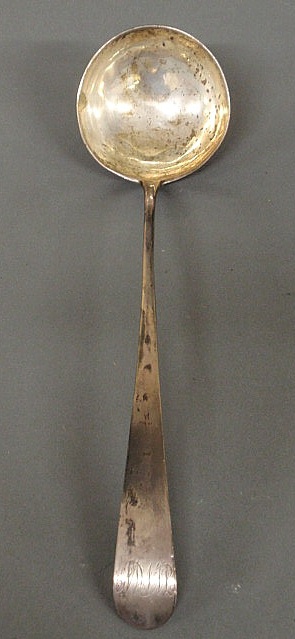 Appraisal: American coin silver ladle marked J F Lefevre and monogrammed