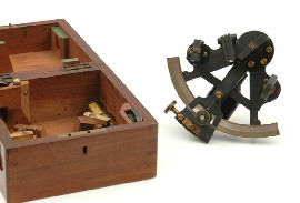 Appraisal: MINIATURE CEDAR CASED SEXTANT