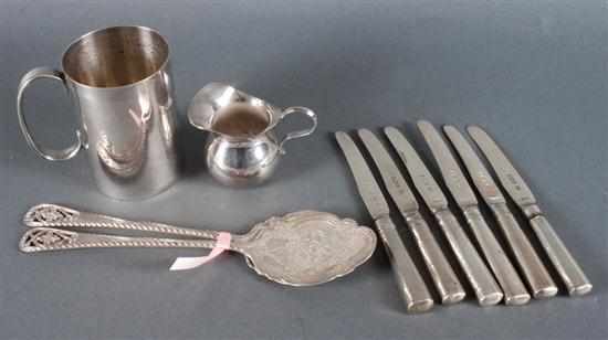 Appraisal: Assorted English and South American silver and silver-plated table articles