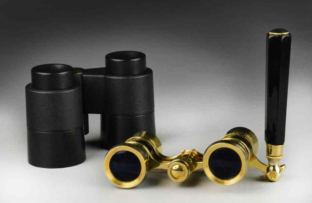 Appraisal: Pair Binoculars Opera Glasses with CasesTo include Russian x binoculars