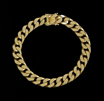 Appraisal: A Traditional Curb Link Bracelet k yellow gold polished curb