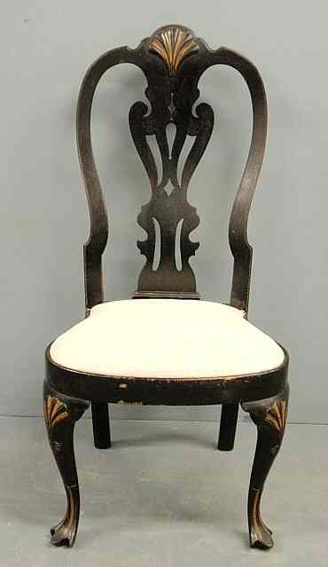 Appraisal: Philadelphia Queen Anne style side chair with shell carved crest