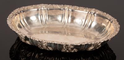 Appraisal: A Russian silver dish AT FWST with foliate and scroll