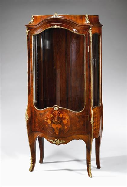 Appraisal: Louis XV style gilt bronze mounted rosewood parquetry and marquetry