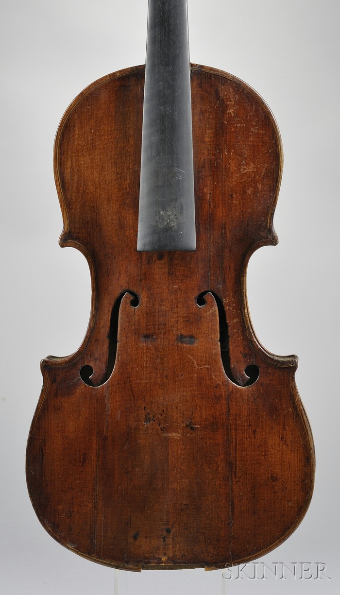 Appraisal: German Violin c labeled GASPAR DA SALO bearing the repair