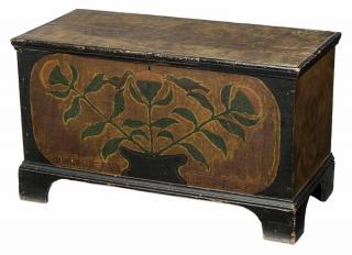 Appraisal: Fine American Paint Small Dower Chest Pennsylvania circa boldly painted