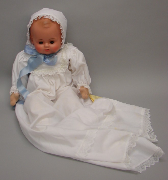 Appraisal: Tagged Wernicke West German baby doll Celluloid head with cloth