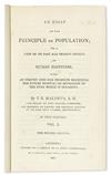 Appraisal: MALTHUS THOMAS ROBERT An Essay on the Principle of Population