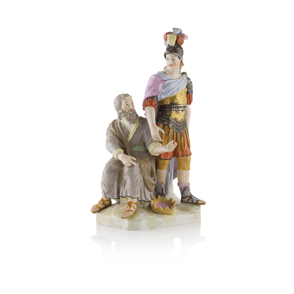 Appraisal: KPM BERLIN PORCELAIN FIGURE GROUP OF TELEMACHUS AND NESTOR LATE