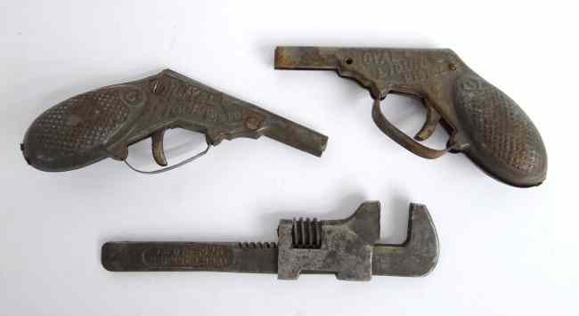 Appraisal: Liquid pistols Ammonia guns as is and Iver Johnson wrench