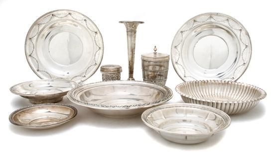 Appraisal: Collection of American Sterling Silver Articles comprising two plates two