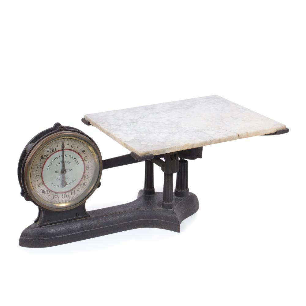 Appraisal: TURNBULL'S PATENT LB DOUBLE SIDED GENERAL STORE COUNTER SCALE WITH