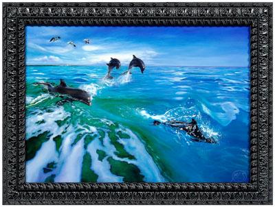 Appraisal: Brett Livingston-Strong painting Australian born quot Dolphin quot monogram lower