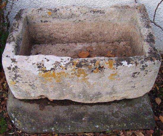 Appraisal: An irregular rectangular stone trough cm x cm '' x