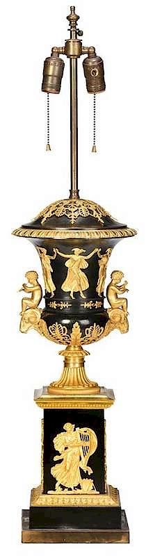 Appraisal: Neoclassical Bronze and Ormolu Campana Urn French early th century