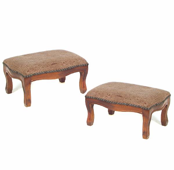 Appraisal: A pair of Louis XV style foot stools height in