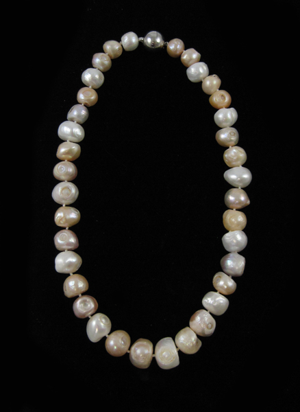 Appraisal: PRINCESS LENGTH BAROQUE PEARL NECKLACE measuring inches in length and