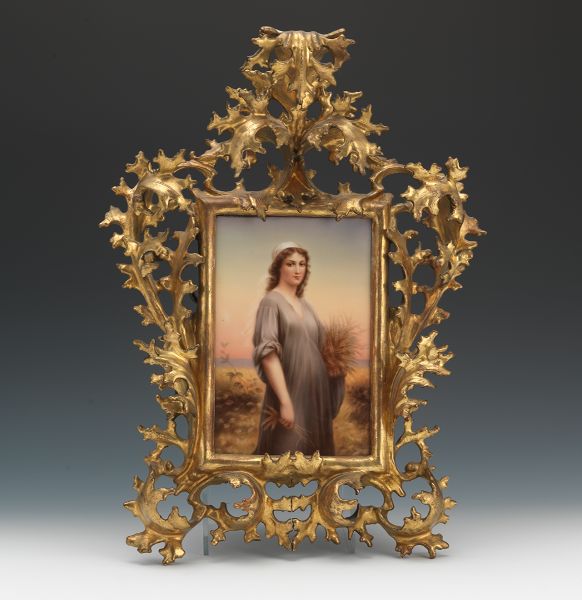 Appraisal: GERMAN PORCELAIN PLAQUE OF RUTH AFTER CHARLES LANDELLE CA TH