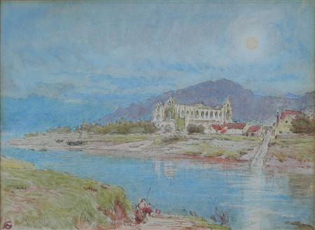 Appraisal: ALBERT GOODWIN R W S BRITISH - TINTERN ABBEY Signed