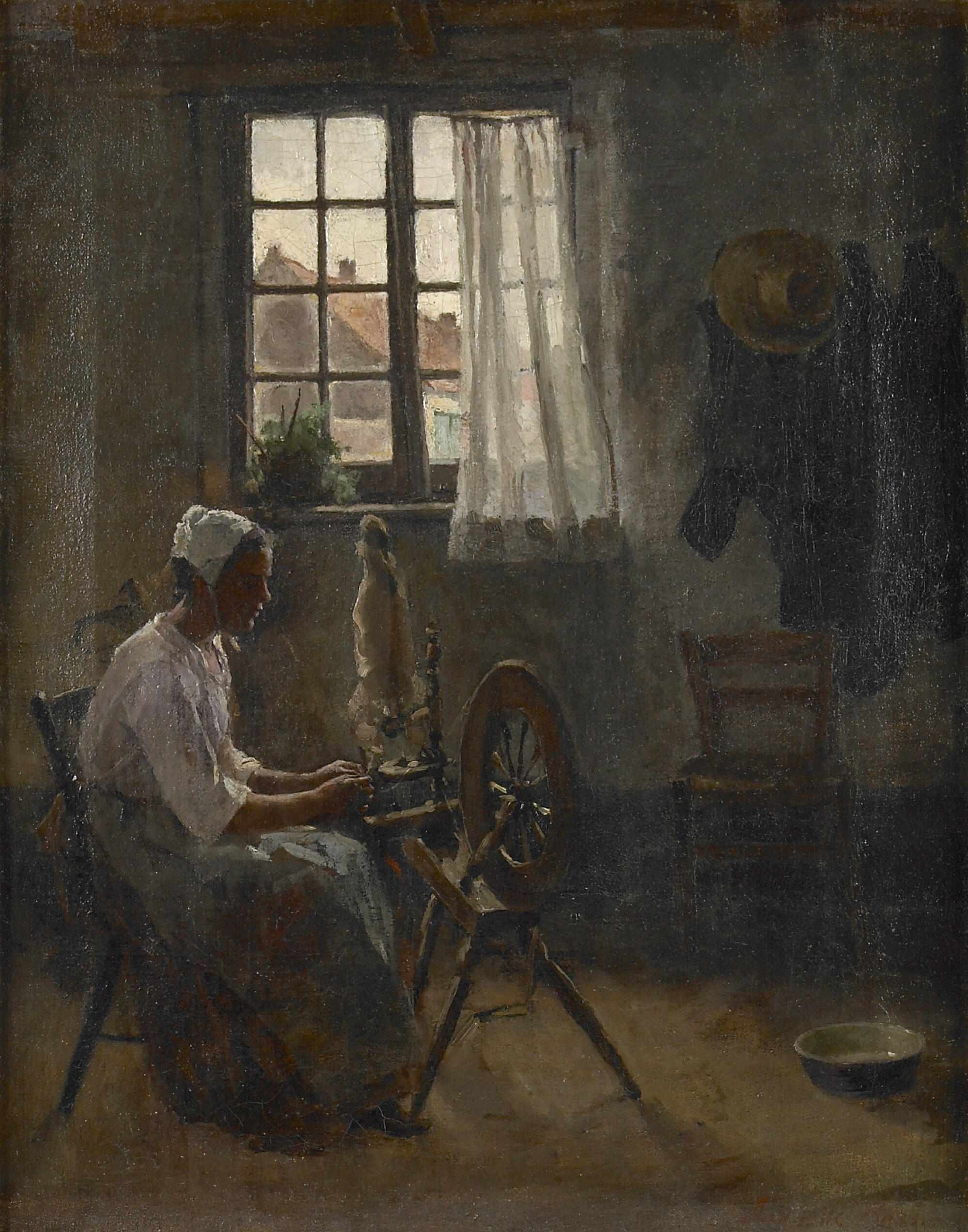 Appraisal: Isabel Ross American At the spinning wheel signed 'Isabel Ross'