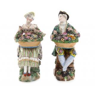 Appraisal: A Pair of Continental Porcelain Figures Height of tallest inches