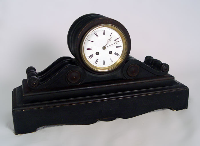 Appraisal: JAPY FRERES VICTORIAN MANTLE CLOCK Heavy painted composite stone case