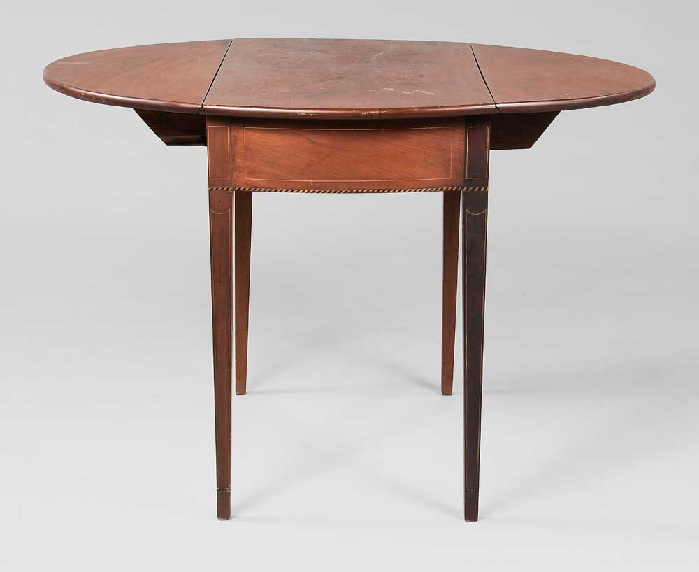 Appraisal: Southern Federal Inlaid Pembroke Table probably low country South Carolina