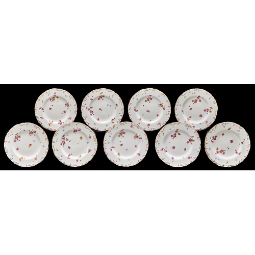 Appraisal: A set of nine Royal Crown Derby dessert plates printed