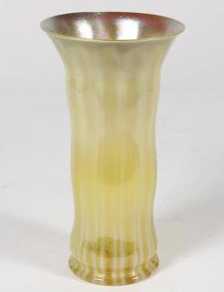 Appraisal: Tiffany Studios favrile vase having a cylindrical form with a