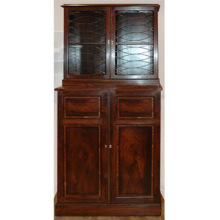 Appraisal: Late Regency Rosewood Collector's Cabinet Estimate -