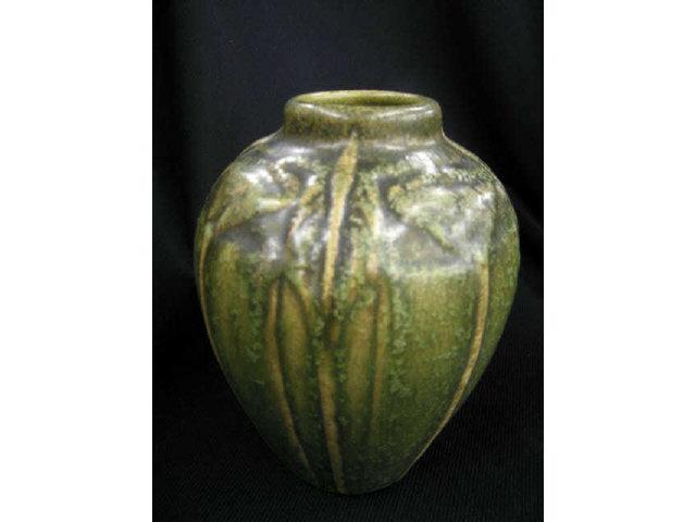 Appraisal: Early Van Briggle Art Pottery Vase matte green glaze great