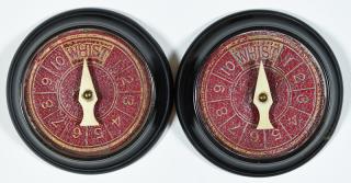 Appraisal: Pair of Whist Markers with Wood Base and Ivory Pointers