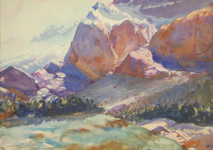 Appraisal: JOHN WHORF WATERCOLOR ON PAPER Massachusetts - Alpine Landscape with