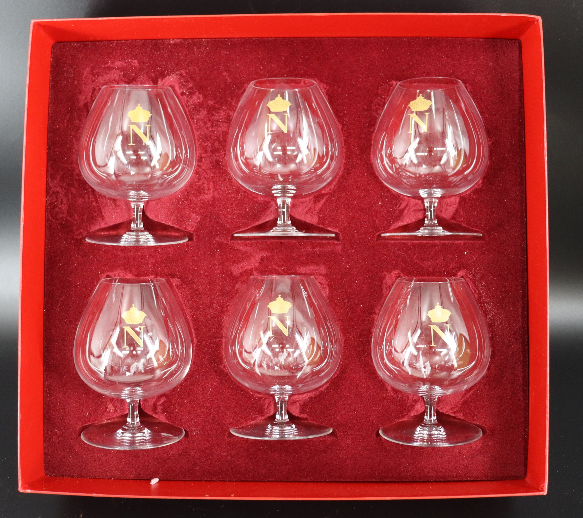 Appraisal: Baccarat Brandy Glasses In Presentation Case From a Larchmont NY