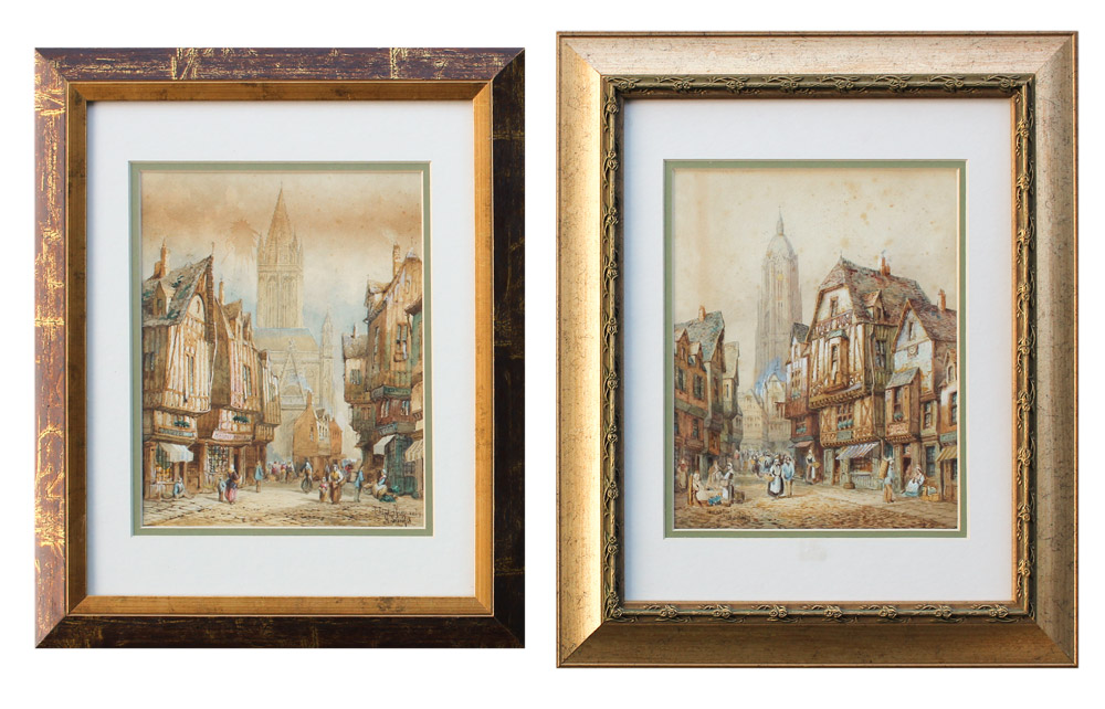 Appraisal: SHAFER Henri French - ''Frankfurt Street Scene'' Watercolor sight size