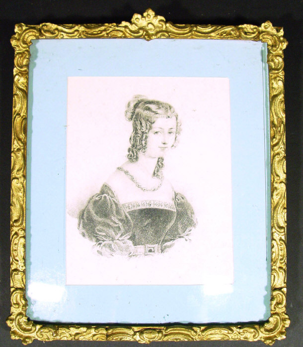 Appraisal: Portrait of a young girl in a gilt frame cm